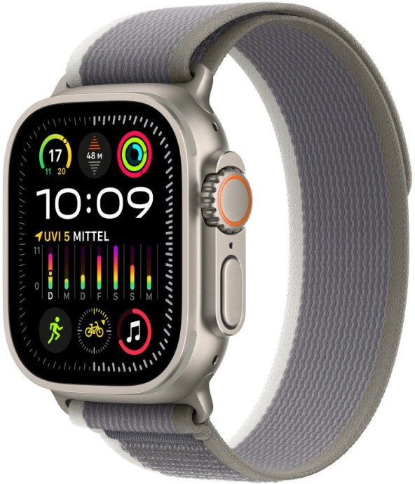 Ремінець Apple Trail Loop Band S/M для Watch 49mm - Green/Gray (MT5Y3)  Фото №2