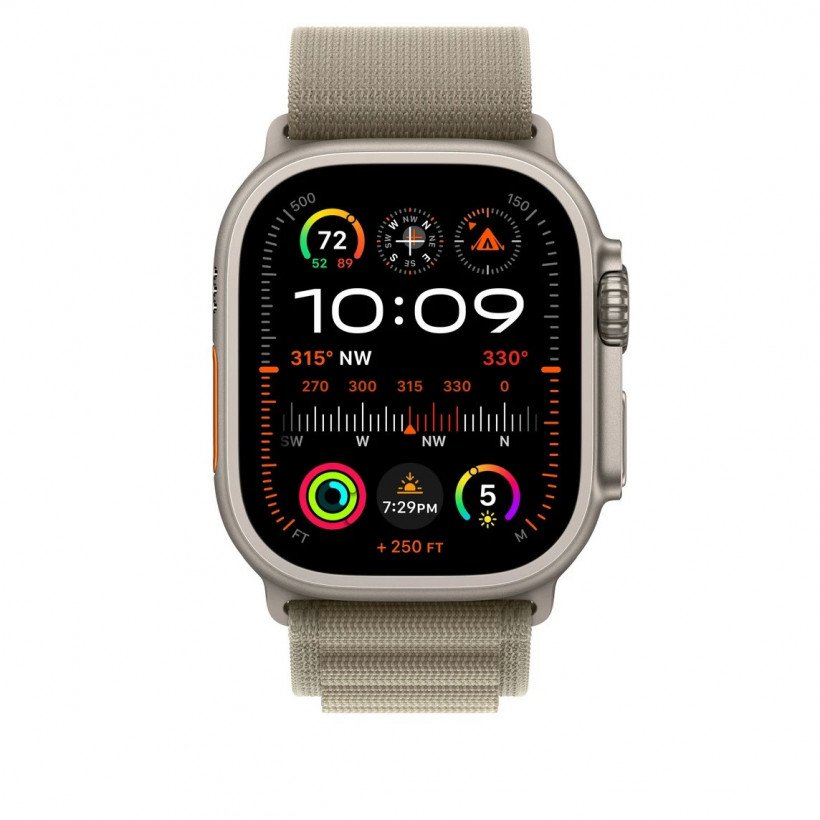 Ремінець Apple Alpine Loop Band Small для Apple Watch 49mm - Olive (MT5T3)  Фото №0