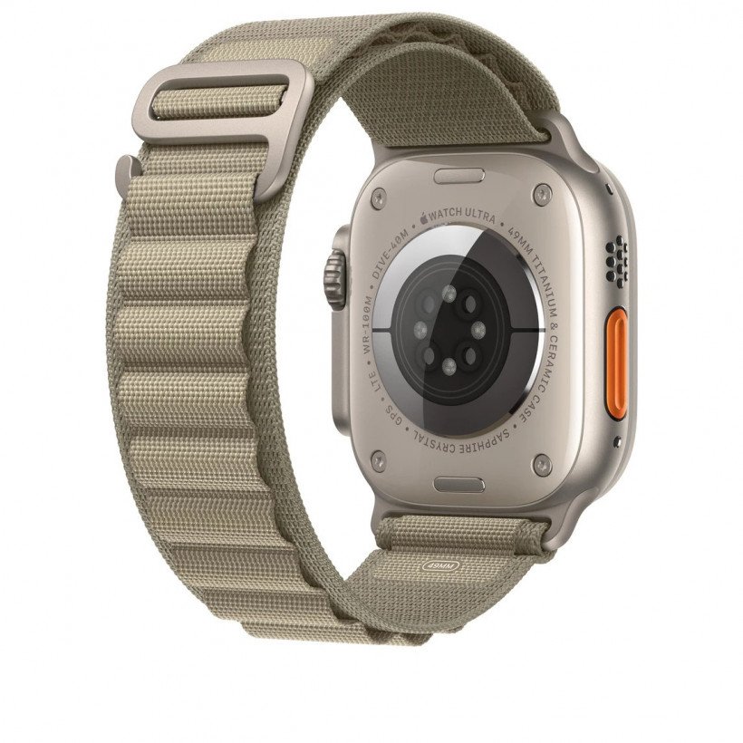 Ремінець Apple Alpine Loop Band Small для Apple Watch 49mm - Olive (MT5T3)  Фото №2
