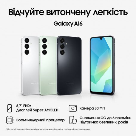 Смартфон Samsung Galaxy A16 8/256GB Black (SM-A165FZKC) (Global EU)  Фото №8