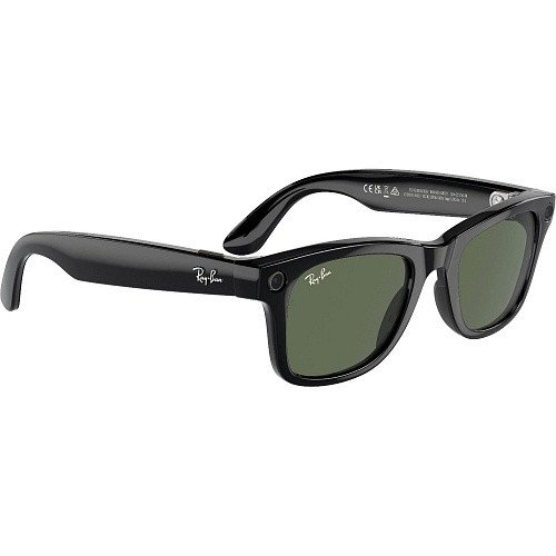 Смарт-окуляри Ray-Ban Meta Wayfarer Large - Shiny Black / G-15 Green (RW4008 601/71 53-22)  Фото №1