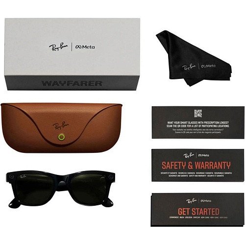 Смарт-окуляри Ray-Ban Meta Wayfarer Large - Shiny Black / G-15 Green (RW4008 601/71 53-22)  Фото №5