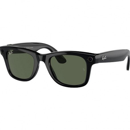 Смарт-окуляри Ray-Ban Meta Wayfarer Large - Shiny Black / G-15 Green (RW4008 601/71 53-22)  Фото №0