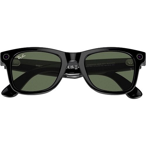 Смарт-окуляри Ray-Ban Meta Wayfarer Large - Shiny Black / G-15 Green (RW4008 601/71 53-22)  Фото №4