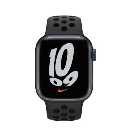 Смарт-часы Apple Watch Nike Series 7 GPS 41mm Midnight Aluminum Case w. Anthracite/Black Nike Sport Band (MKN43)