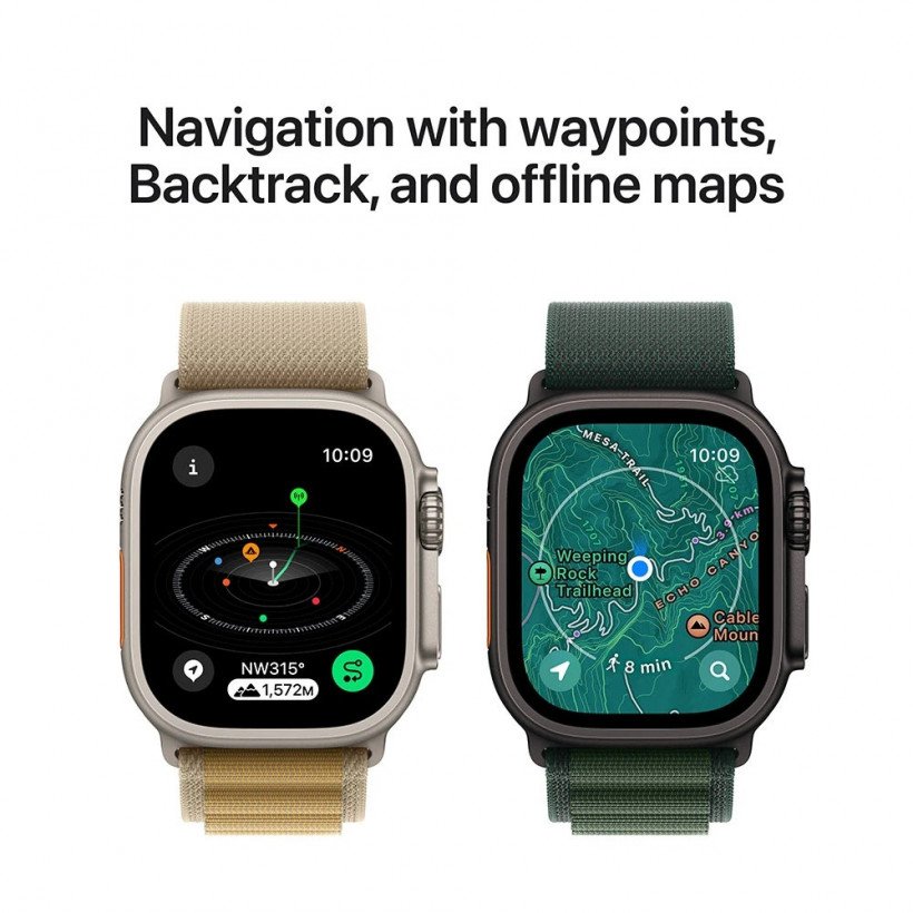Смарт-часы Apple Watch Ultra 2 GPS + Cellular 49mm Natural Titanium Case w. N. Titanium Milanese Loop - S (MX4M3)  Фото №1