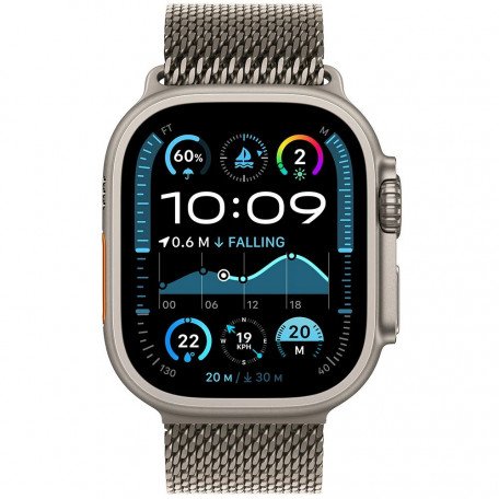 Смарт-часы Apple Watch Ultra 2 GPS + Cellular 49mm Natural Titanium Case w. N. Titanium Milanese Loop - S (MX4M3)  Фото №0