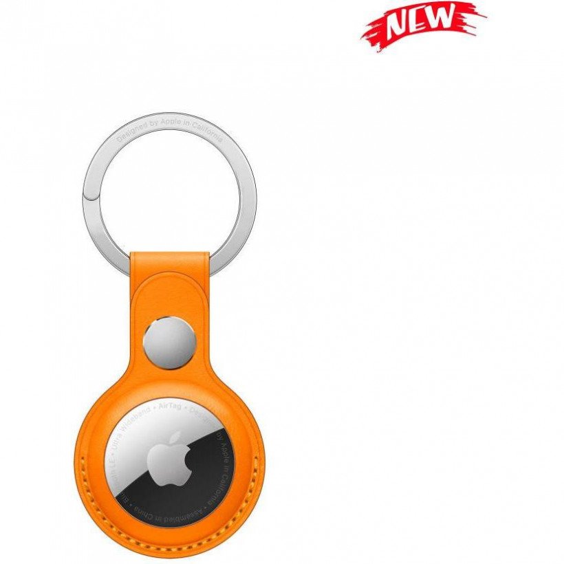 Чехол для поискового брелка Apple AirTag Leather Key Ring California Poppy (MM083)