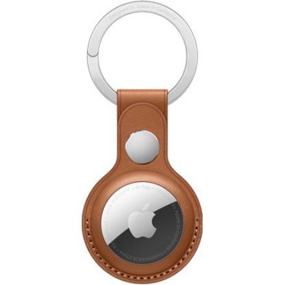 Чехол для поискового брелка Apple AirTag Leather Key Ring Saddle Brown (MX4M2)