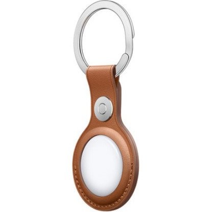 Чохол для пошукового брелка Apple AirTag Leather Key Ring Saddle Brown (MX4M2)  Фото №0