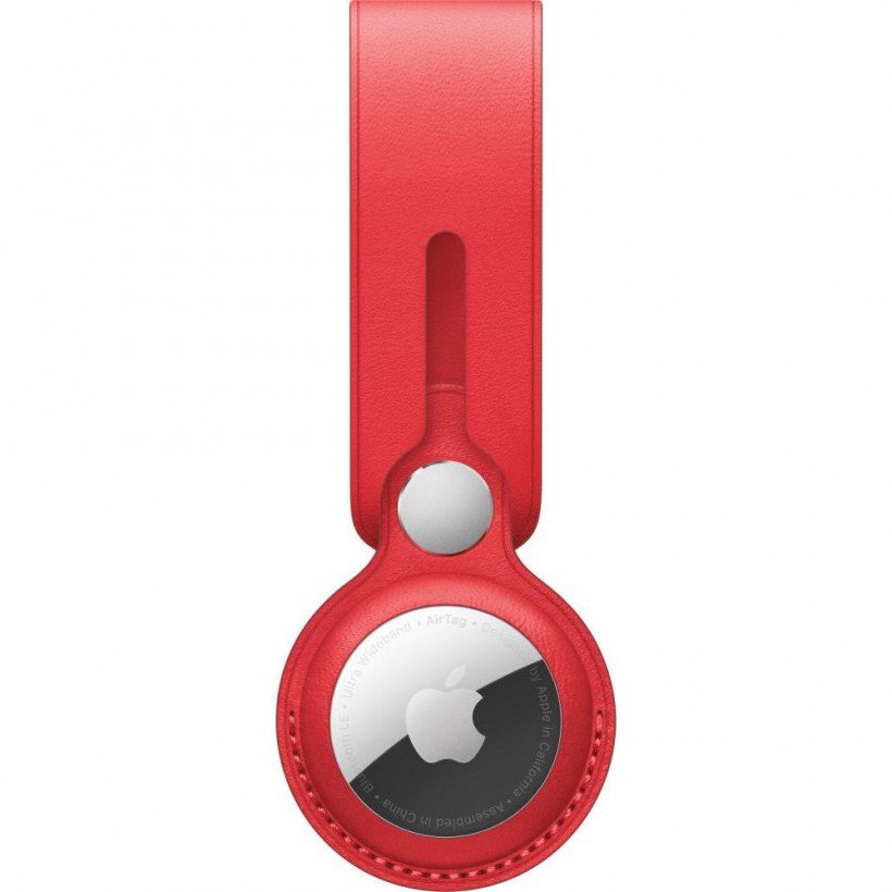 Чехол для поискового брелка Apple AirTag Leather Loop Product Red (MK0V3)