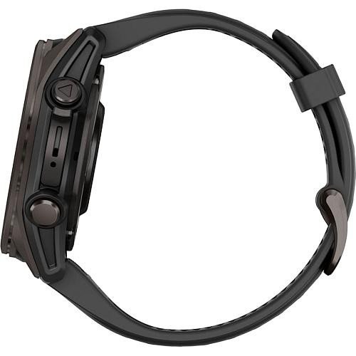 Смарт-часы Garmin Fenix 8 43mm AMOLED Sapphire Carbon Gray DLC Tit. w. Black/Pebble Gray S. Band (010-02903-20/21/28)  Фото №2