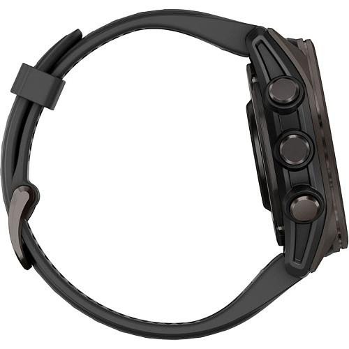 Смарт-часы Garmin Fenix 8 43mm AMOLED Sapphire Carbon Gray DLC Tit. w. Black/Pebble Gray S. Band (010-02903-20/21/28)  Фото №3