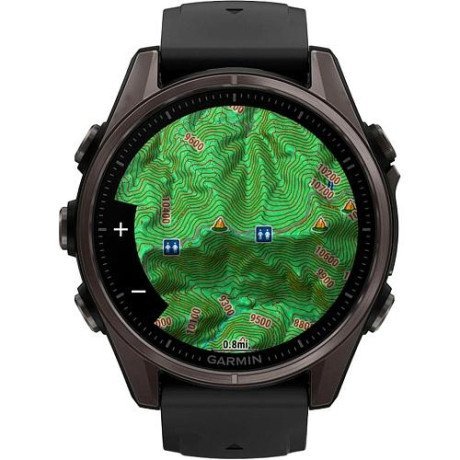 Смарт-часы Garmin Fenix 8 43mm AMOLED Sapphire Carbon Gray DLC Tit. w. Black/Pebble Gray S. Band (010-02903-20/21/28)  Фото №6