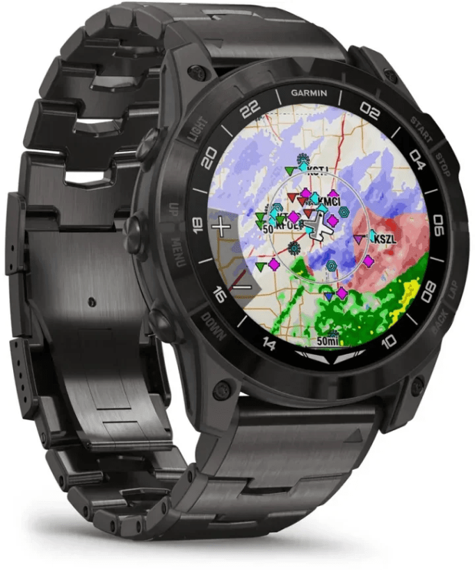 Смарт-часы Garmin D2 Mach 1 Pro with Vented Titanium Bracelet (010-02804-80/81)  Фото №3