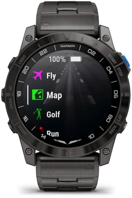 Смарт-часы Garmin D2 Mach 1 Pro with Vented Titanium Bracelet (010-02804-80/81)  Фото №7