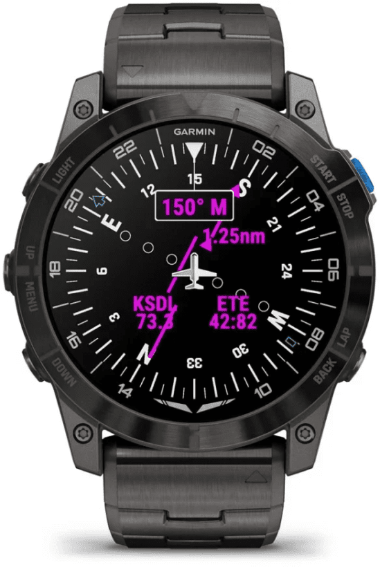 Смарт-часы Garmin D2 Mach 1 Pro with Vented Titanium Bracelet (010-02804-80/81)  Фото №8