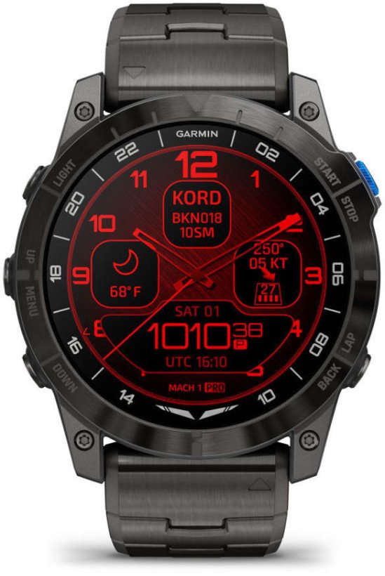 Смарт-часы Garmin D2 Mach 1 Pro with Vented Titanium Bracelet (010-02804-80/81)  Фото №12