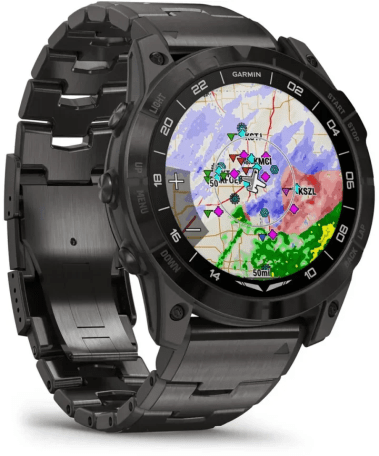 Смарт-часы Garmin D2 Mach 1 Pro with Vented Titanium Bracelet (010-02804-80/81)  Фото №3