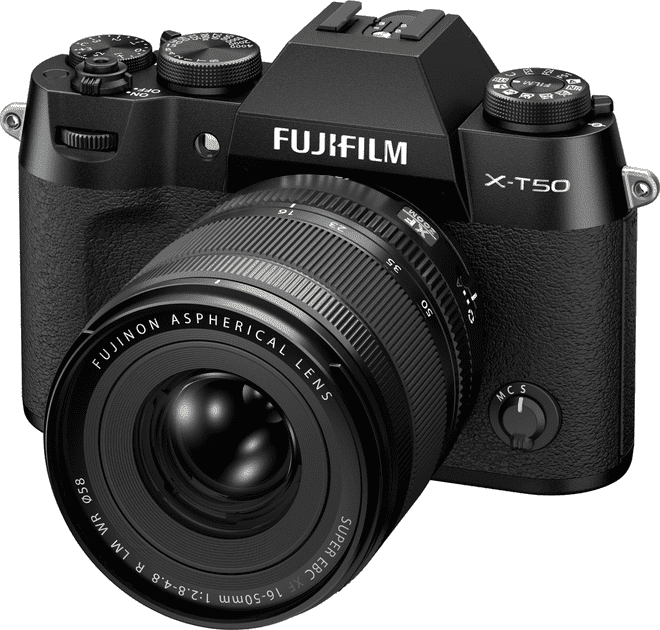 Бездзеркальний фотоапарат Fujifilm X-T50 kit 16-50mm f/2,8-4,8R LM WR Black (16828478)  Фото №1