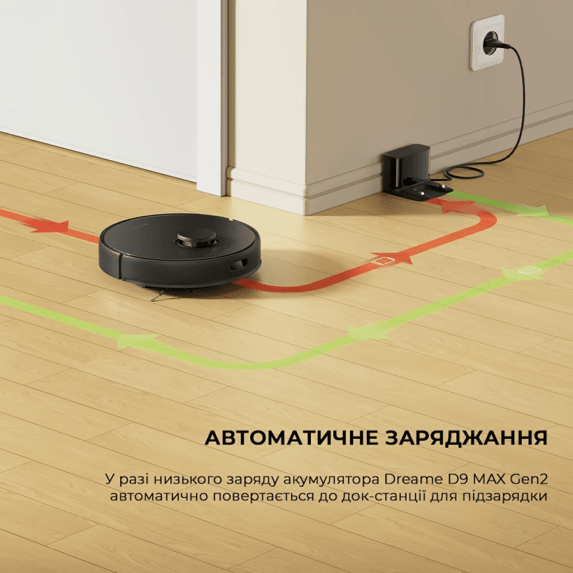 Робот-пилосос з вологим прибиранням Dreame D9 Max Black Gen 2 (RLD34GA-Bl)  Фото №1
