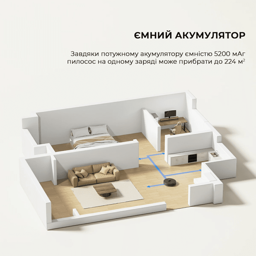 Робот-пилосос з вологим прибиранням Dreame D9 Max Black Gen 2 (RLD34GA-Bl)  Фото №7