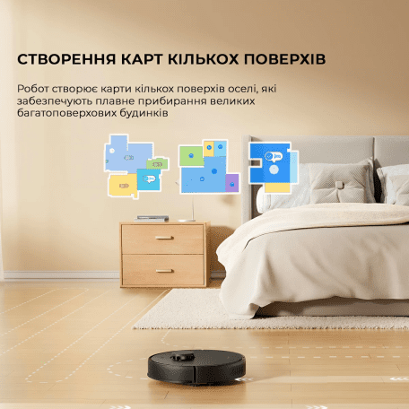 Робот-пилосос з вологим прибиранням Dreame D9 Max Black Gen 2 (RLD34GA-Bl)  Фото №0