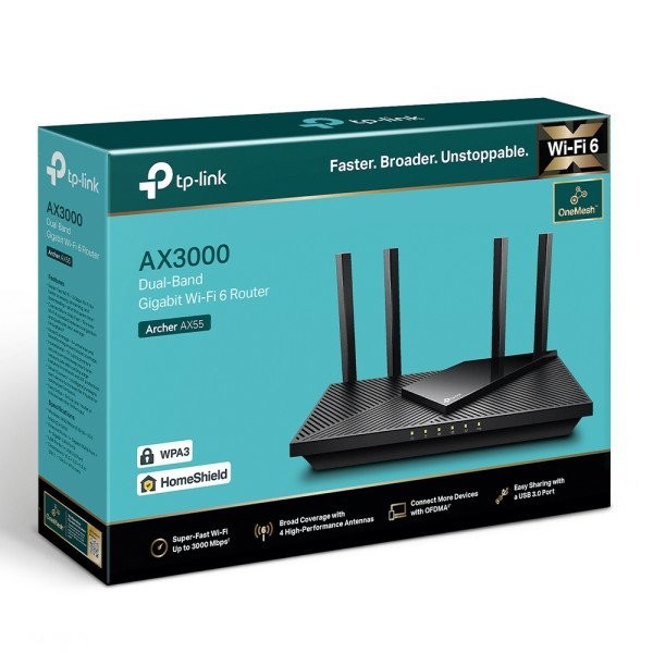 Беспроводной маршрутизатор (роутер) TP-Link Archer AX55  Фото №2