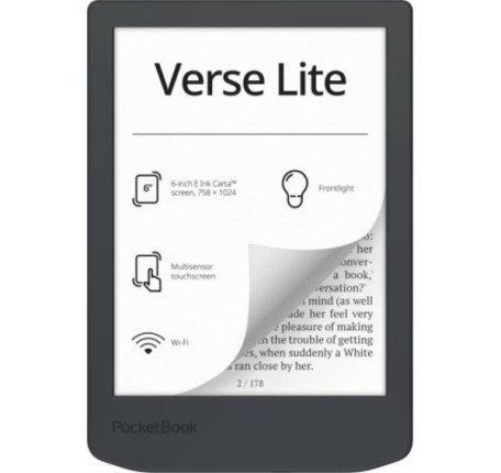 Електронна книга з підсвічуванням PocketBook 619 Verse Lite Midnight Grey (PB619-T-CIS)