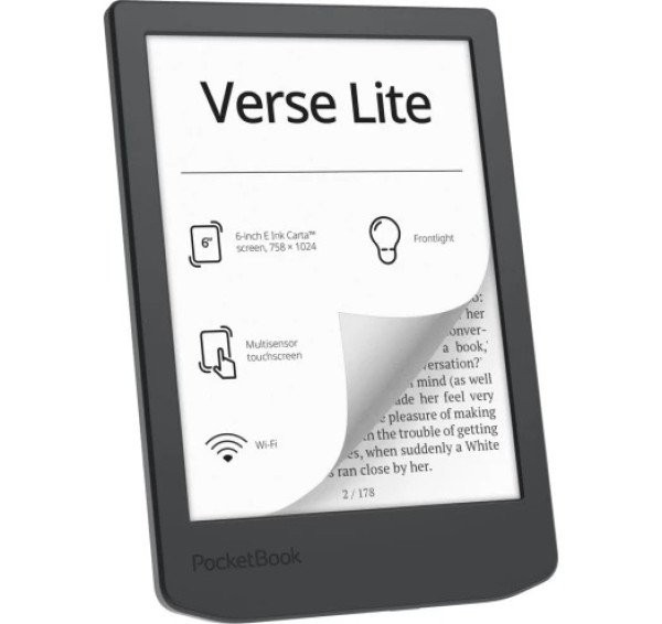 Електронна книга з підсвічуванням PocketBook 619 Verse Lite Midnight Grey (PB619-T-CIS)  Фото №1