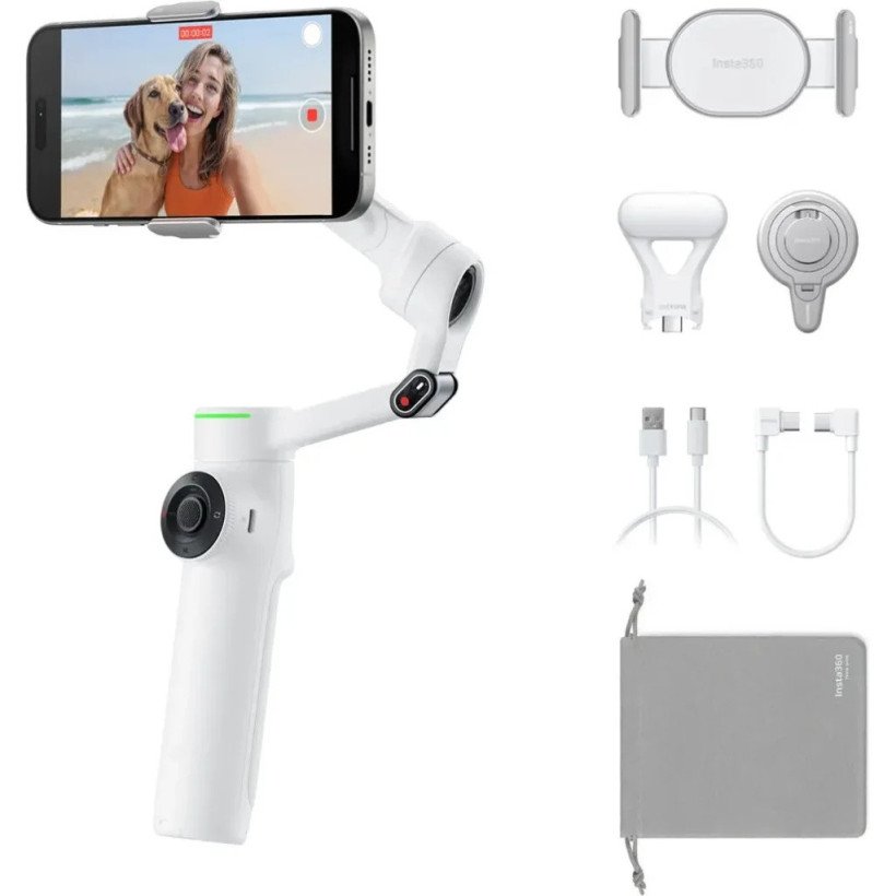 Монопод-стабилизатор Insta360 Flow 2 Pro Creator Bundle White (CINSABQ/B)  Фото №2
