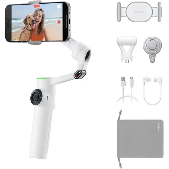 Монопод-стабилизатор Insta360 Flow 2 Pro Creator Bundle White (CINSABQ/B)  Фото №2