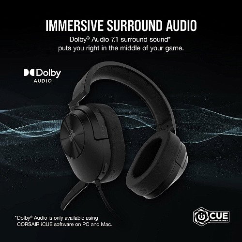Наушники с микрофоном Corsair HS55 Surround Carbon (CA-9011265)  Фото №5