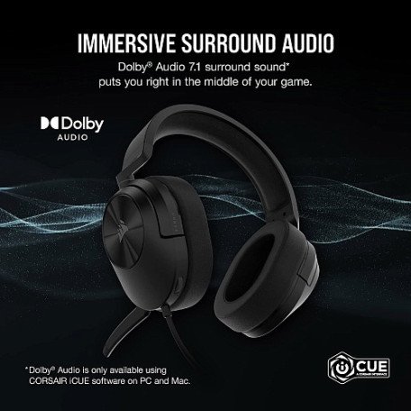 Наушники с микрофоном Corsair HS55 Surround Carbon (CA-9011265)  Фото №5