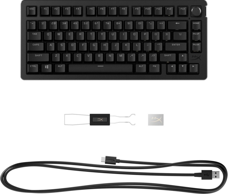 Клавіатура HyperX Alloy Rise 75 PBT HX Red USB Black (7G7A4AA)  Фото №0