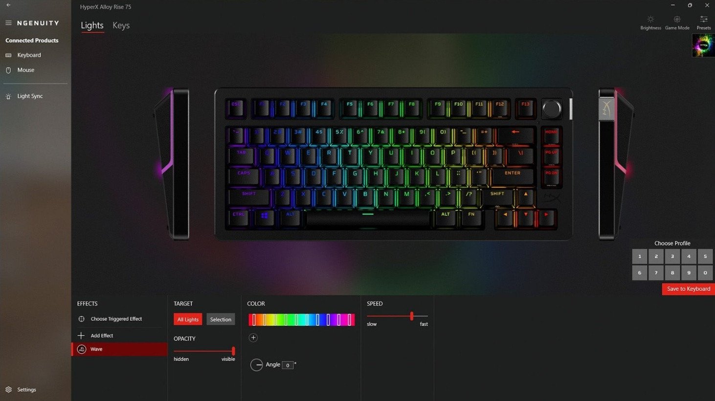 Клавіатура HyperX Alloy Rise 75 PBT HX Red USB Black (7G7A4AA)  Фото №9