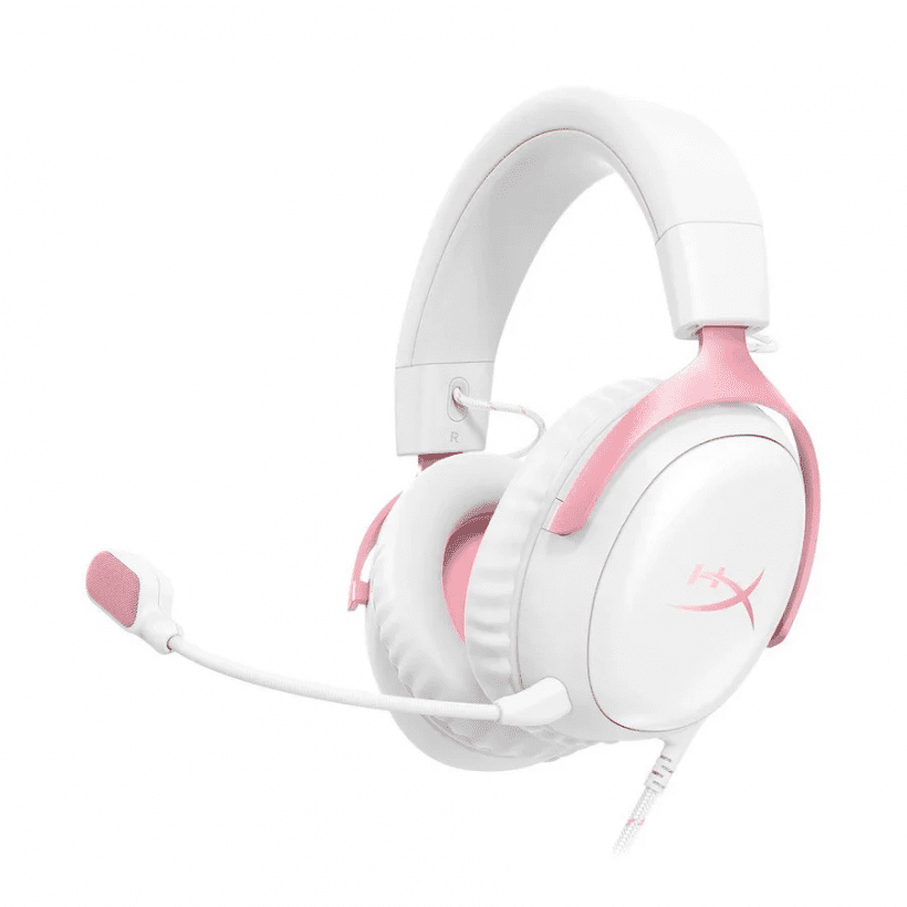 Наушники с микрофоном HyperX Cloud III White/Pink (9W1Q4AA)  Фото №0