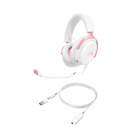 Наушники с микрофоном HyperX Cloud III White/Pink (9W1Q4AA)  Фото №4