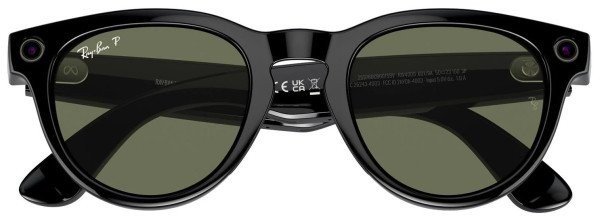 Смарт-окуляри Ray-Ban Meta Headliner Large - Shiny Black / G-15 Green (RW4009F 601/71 51-23)  Фото №4