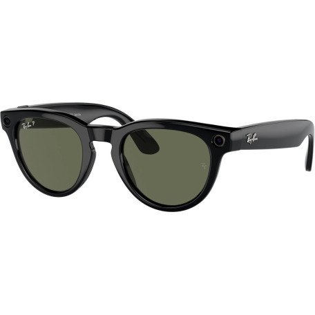 Смарт-окуляри Ray-Ban Meta Headliner Large - Shiny Black / G-15 Green (RW4009F 601/71 51-23)
