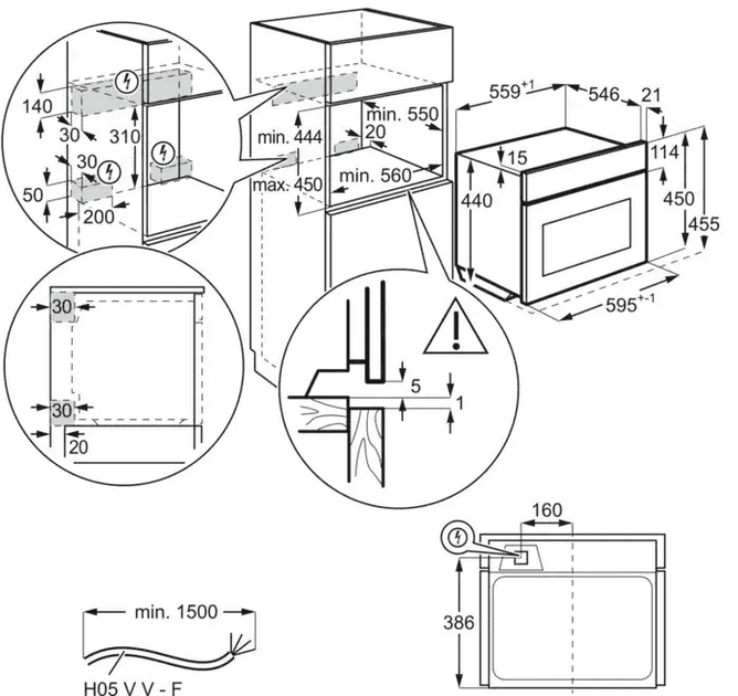 Духовка электрическая AEG KMK721880B  Фото №3