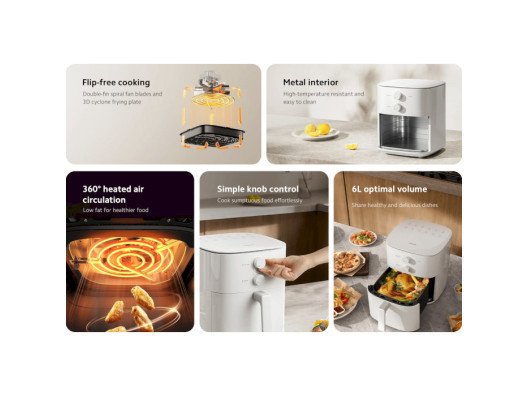 Мультипіч (аерофритюрниця) Xiaomi Air Fryer Essential 6L  Фото №8