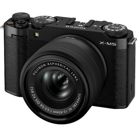 Беззеркальный фотоаппарат Fujifilm X-M5 kit XC 15-45mm f/3,5-5,6 OIS PZ Black  Фото №1