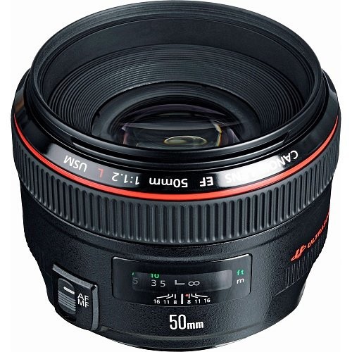 Стандартный объектив Canon EF 50mm f/1,2L USM (1257B005)  Фото №0