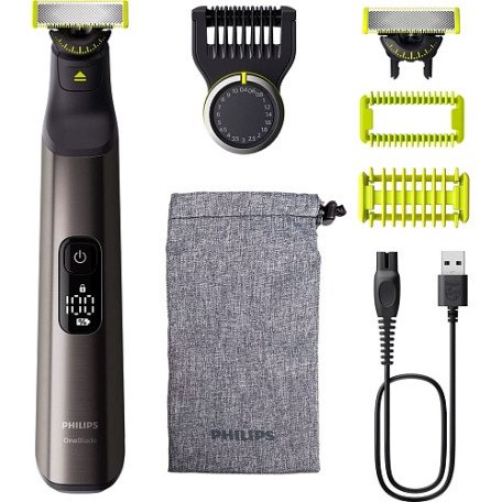 Триммер для бороды и усов/ Триммер для тела (бодигрумер) Philips OneBlade Pro 360 Face + Body QP6552/30