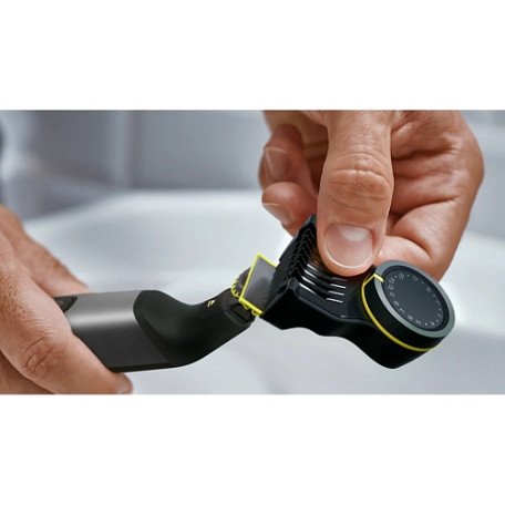 Триммер для бороды и усов/ Триммер для тела (бодигрумер) Philips OneBlade Pro 360 Face + Body QP6552/30  Фото №7