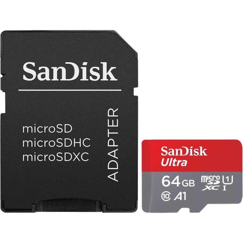 Карта пам&#039;яті SanDisk 64 GB microSDXC UHS-I A1 Class 10 Ultra (SDSQUAB-064G-GN6MA)  Фото №0
