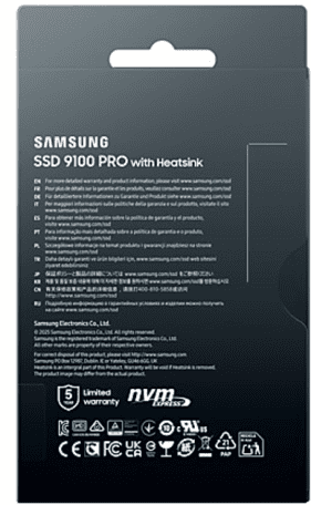 SSD накопичувач Samsung 9100 PRO 4 TB with Heatsink (MZ-VAP4T0CW)  Фото №9