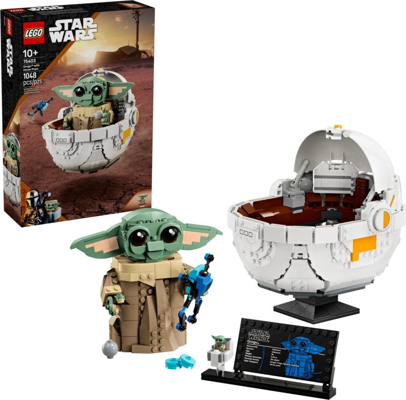 Блоковий конструктор LEGO Star Wars Ґроґу в повітряній колисці 1048 деталей (75403)  Фото №1