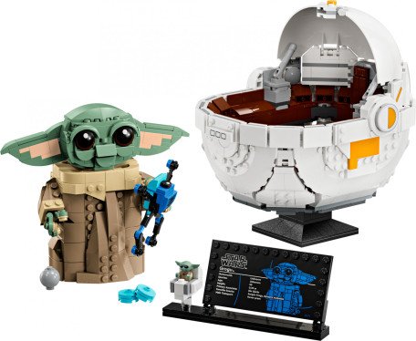 Блоковий конструктор LEGO Star Wars Ґроґу в повітряній колисці 1048 деталей (75403)